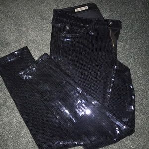 Sequin super skinny leggings